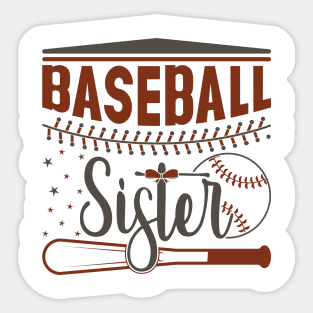 Baseball Sister Sticker